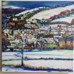Llandysul in the Snow print on canvas