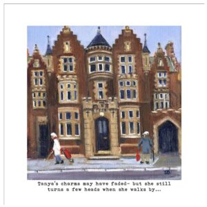 Art print of Tanya's charms may have faded-but she still turns a few heads when she walks by...' Owd Lasse series