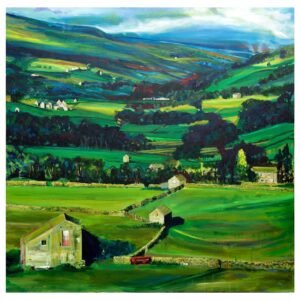 Barns Swaledale Yorkshire Dales art print Coast to Coast walk landscape