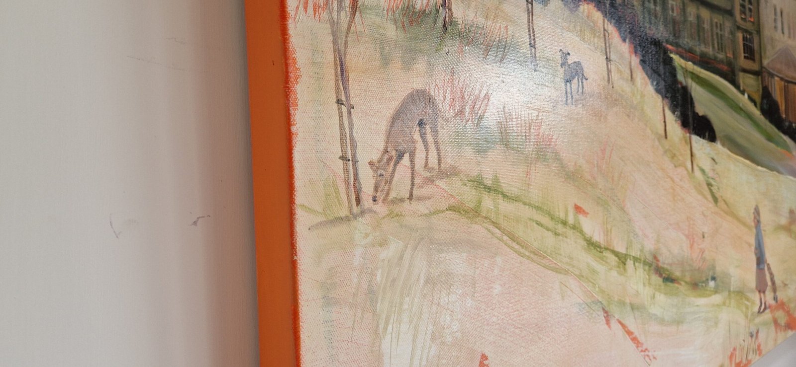 Textural detail from Alice demonstrating expressive brushwork and layered paint application.