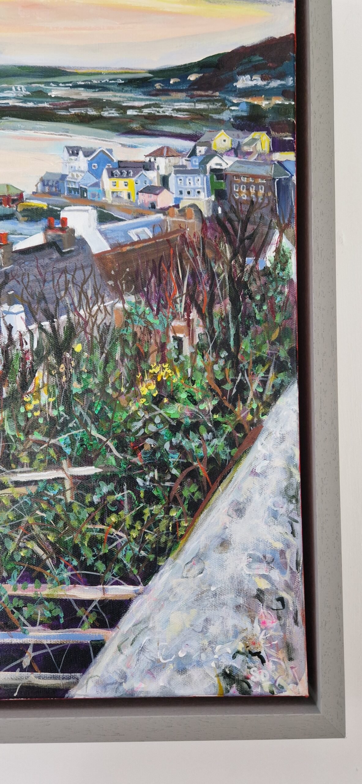 Detail of harbour 'New quay Harbour II' by Sue Dewhurst