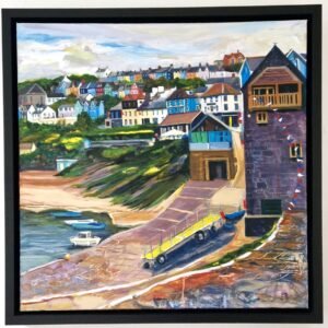 New Quay Wales Harbour Painting by Sue Dewhurst