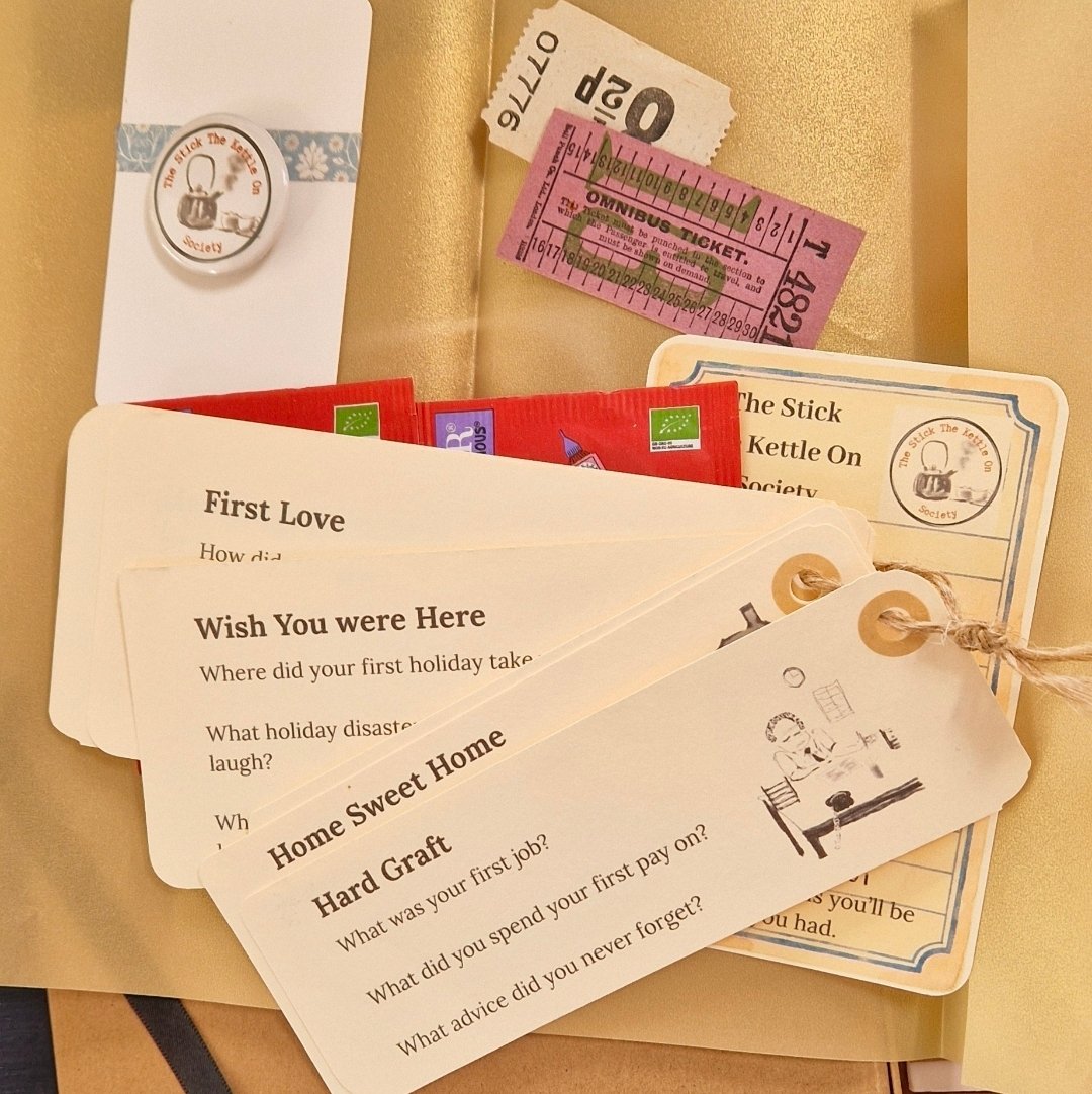 Stick the Kettle On family conversation cards for sharing memories and stories