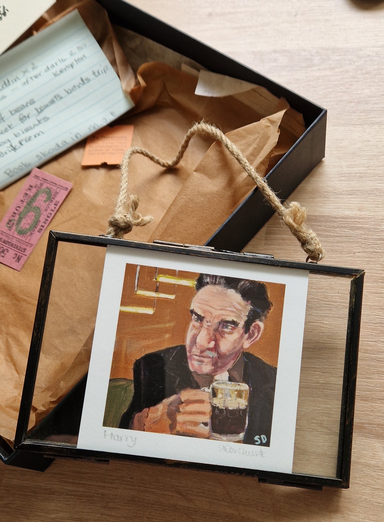 Harry working man character print Little Relic by Sue Dewhurst