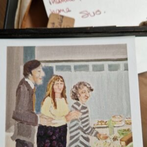 Raymond at the Buffet signed buffet character art print by Sue Dewhurst