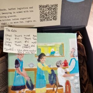 The Valkyries original character painting in a found Relic Box by Sue Dewhurst
